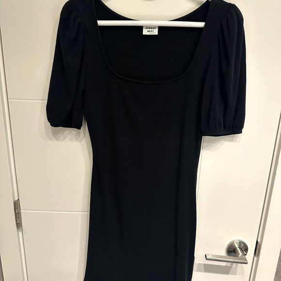 [WORN ONCE!!] Sunday Best Angel Dress in Black - Picture 1 of 5